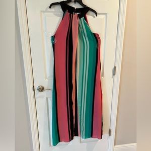 Colorful striped sleeveless dress